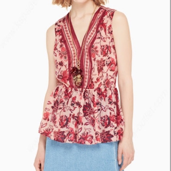 Kate Spade paisley blossom top conch shell - Picture 2 of 11